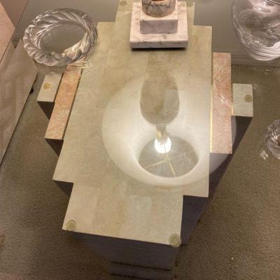 Tessellated Stone End Table