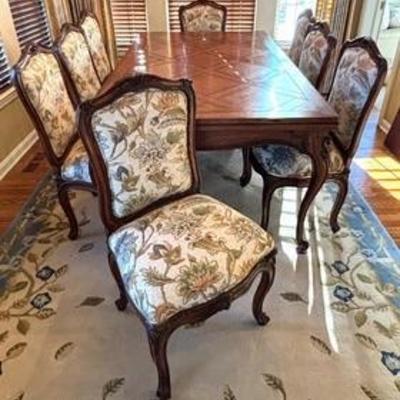 Lewis Mittman Dining Room Table with 8 Chairs

What a sensational set!  This beautiful table comes with eight gorgeous upholstered...