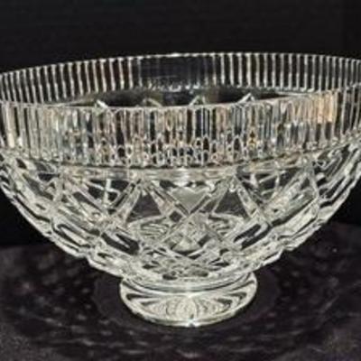 Waterford Crystal Bowl measuring 6 inches tall and 10 inches in diameter.