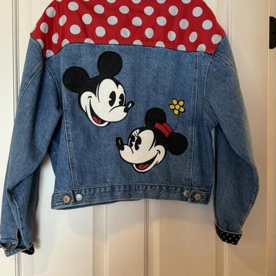 Vintage Denim Mickey and Minnie Mouse Jacket, size Medium by Jou Jou.