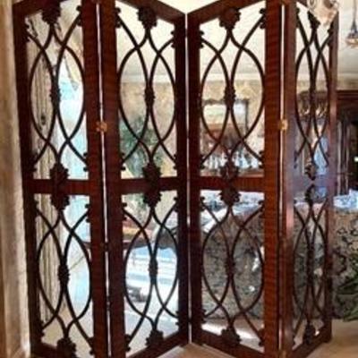 Vintage Palisander Four Panel Screen / Room Divider
Measures about 8 feet wide and 10 feet tall. Each of the panels holds a single pane...