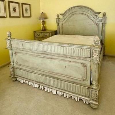 Habersham Queen Plantation Bed Frame. A lovely and charming bed frame providing a romantic French country feel. Features gorgeous carved...