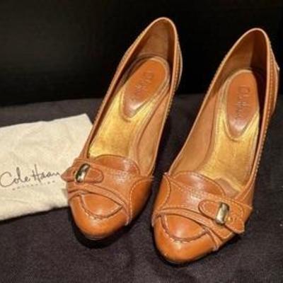 Lovely Heeled Leather Shoes by Cole Haan in a size 5. Light wear. 