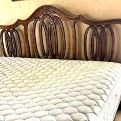 Beautiful Vintage King Bed features a lovely swirled design that is very eye catching.

The headboard measures 50 x 79 inches