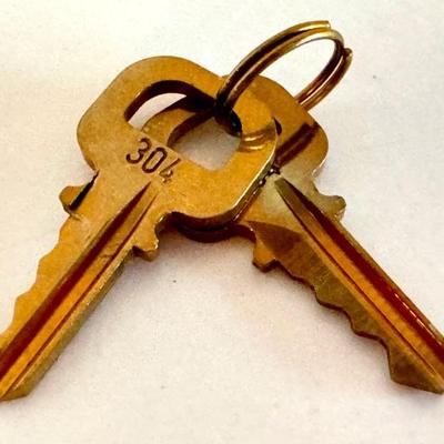 Set of two Louis Vuitton #304 padlock keys 