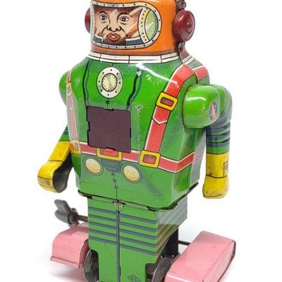 Japan Wind-up Tin Space Man Robot Toy (Yoneya)