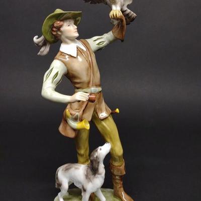 Kaiser German Porcelain Hunter & Dog Figurine