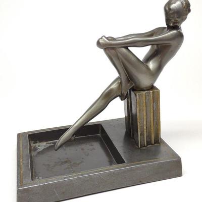 Frankart Art Deco Figural Nude Female Ashtray