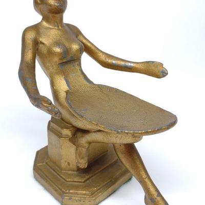 Frankart Attr. Art Deco Nude Female Ashtray