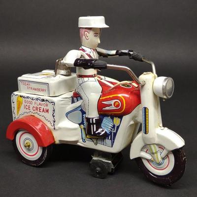 KO Japan Ice Cream Motorcycle Vendor Toy (Works)
