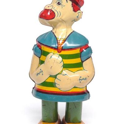 J Chein Barnacle Bill Wind-up Tin Toy