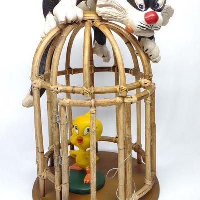 Vintage Sylvester & Tweety Looney Tunes Bird Cage