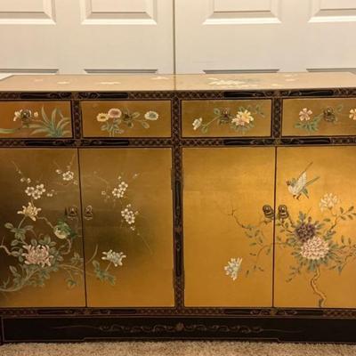 Oriental Lacquered & Gilt Sideboard