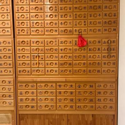Chinese Apothecary Herb Wooden Cabinet #4