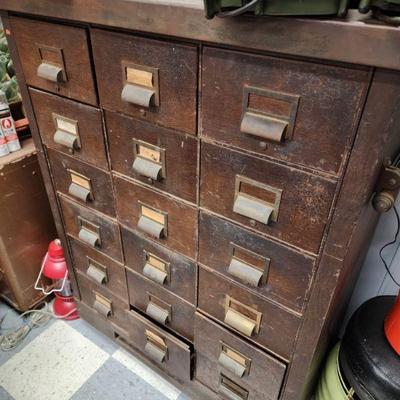 Wooden Filing Cabinet 18 Drawers
