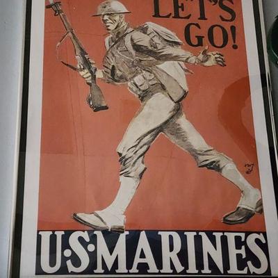 US Marines - Lets Go - Frame Poster 