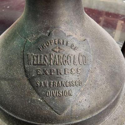 Wells Fargo & Co. Express San Francisco Vintage Oil Lamp