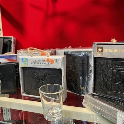 Wallets and Shot Glasses