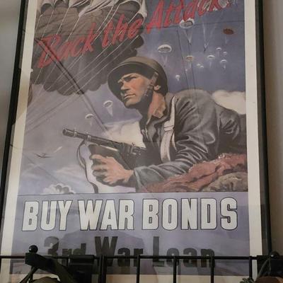 Back the Attack! Buy War Bonds, 3rd War Loan Framed Poster