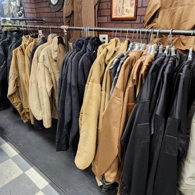 Assortment of Outdoor Jackets and Coats