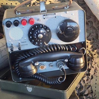 Vintage Swedish Airforce Flygvapnet Field Telephone