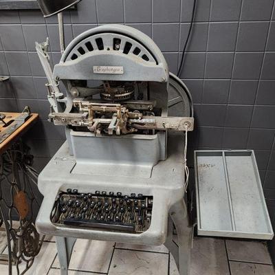 VINTAGE GRAPHOTYPE MACHINE