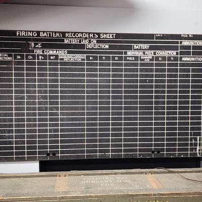 Firing Battery Recorders Sheet Board