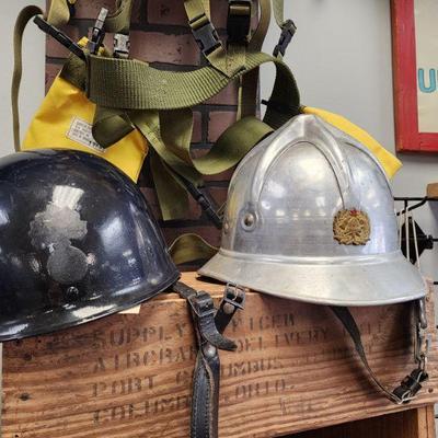 Vintage Military Style Art/Signs and Vintage Military Style Hard Hats