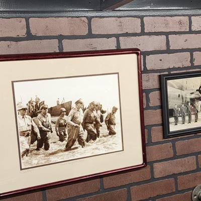 Vintage Framed Military Decor