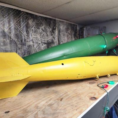 Green and Yellow Test Bombs 77" long
