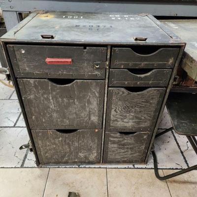 Vintage Military Cabinet
