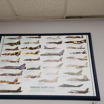Framed Modern Warplanes Poster
