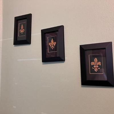 Fleur de Lis Framed Prints set of 3