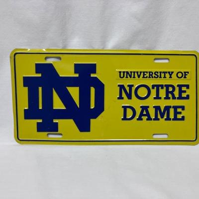 Notre Dame License Plate