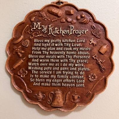 1970's My Kitchen Prayer Plaque