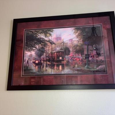 Local artist R C Davis' "Misty Morn on St. Charles" Signed, numbered, framed.