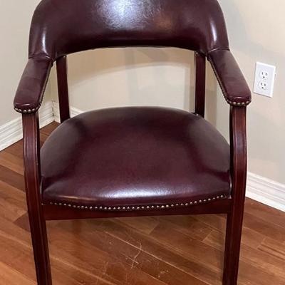 Burgundy Upholstered Arm Chair by Norstar Office Products.  Like new condition!