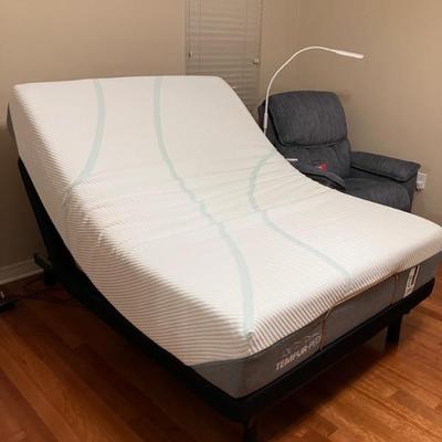 Tempur-pedic view with the head raised