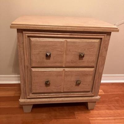 Kathy Ireland 2 Drawer Night Stand. 25" W x 16.5" D x 28" H.  Like new condition.