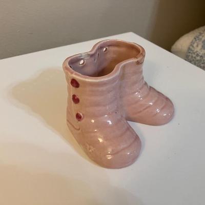 Occupied Japan Baby Shoes Vase