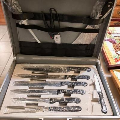 Outdoor Gourmet 10pc Knife Set in Fitted Briefcase