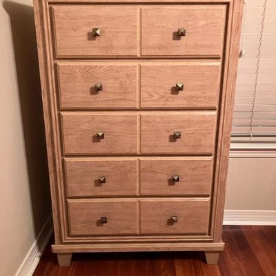 Kathey Ireland 5 Drawer Chest. 54"H x 36" W x 16.5" D.  Like new condition.