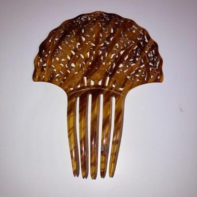 Vintage Hair Comb - Faux Tortoise, 5.5â€