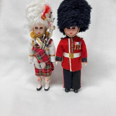 UK Pair of Vintage Costumed Dolls (Eyes open and close)