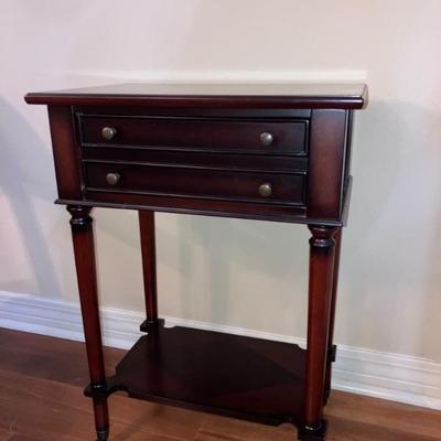 Bombay Occasional Table with Drawers and Shelf