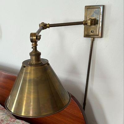 1 of 2 Brass plu-in wall sconces