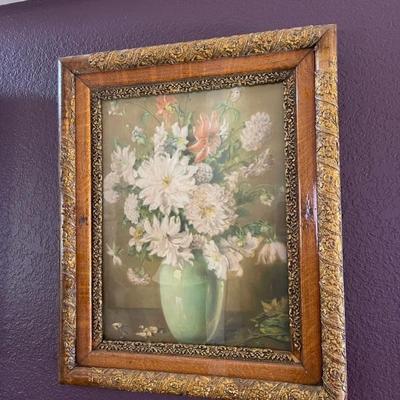 Antique frames with prints