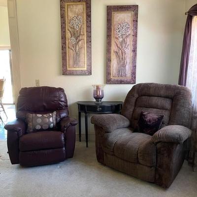 Two recliners LIKE NEW