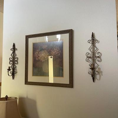 Metal decor on wall