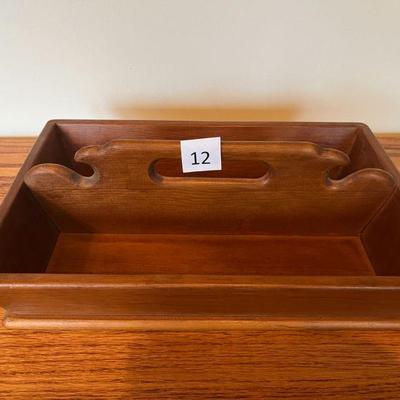 12:Wood Silverware Tray/Caddy Handmade
